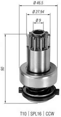 Pinion, starter